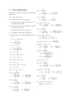 Curve Sketching - John Abbott College