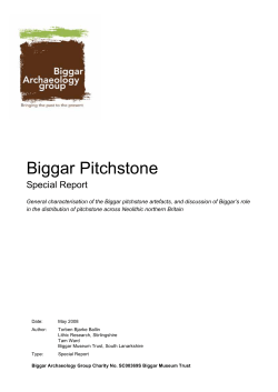 Biggar Pitchstone Report
