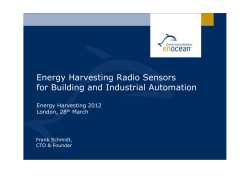 Energy Harvesting Radio Sensors For Building And Industrial