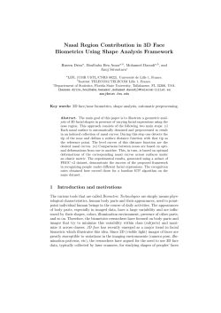 Nasal Region Contribution in 3D Face Biometrics Using Shape