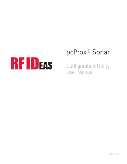 pcProx&reg; Sonar