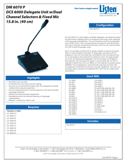 DM 6070 P DCS 6000 Delegate Unit w/Dual Channel Selectors