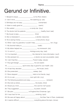 Gerunds or Infinitive