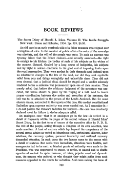 Review of The Secret Diary of Harold L. Ickes. Volume II