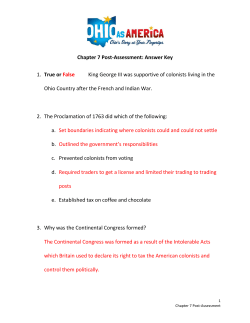 Chapter 7 Post-Assessment: Answer Key 1. True or False King