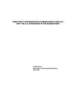 third party intervention in humanitarian conflict: why the