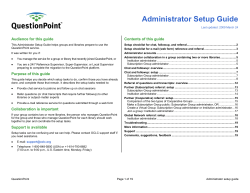 Administrator Setup Guide