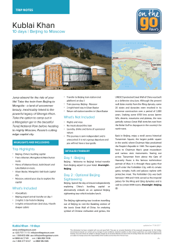 Kublai Khan - On The Go Tours