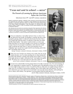 On the pursuit of learning by antebellum African Americans