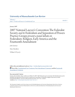 2007 National Lawyer&acirc;&bull;Žs Convention The Federalist Society and