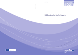ESS Standard for Quality Reports - European Commission