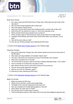 Questions for discussion