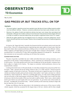 Gas Prices Up, But Trucks Still On Top