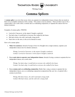 Comma Splices