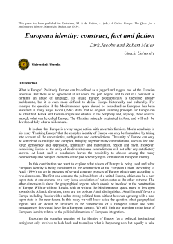 European identity: construct, fact and fiction