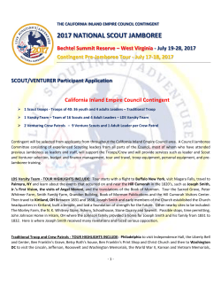 2017 NATIONAL SCOUT JAMBOREE - California Inland Empire