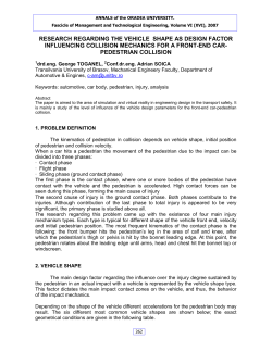 RESEARCH REGARDING THE VEHICLE SHAPE AS DESIGN