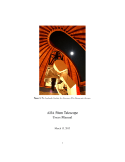 AIfA 50cm Telescope Users Manual - Argelander