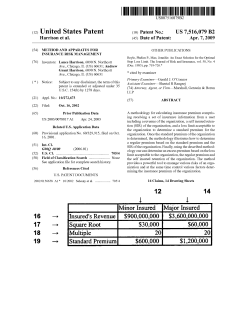 Method and apparatus for insurance risk management