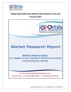 Global Solid NaOH Sales Market 2016 Industry Trend and