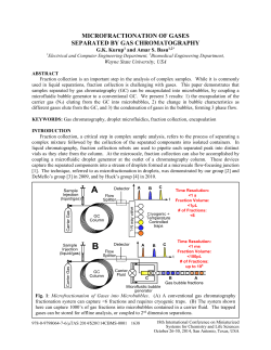 microfractionation of gases separated by gas chromatography