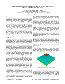 Field Condition Reliability Assessment for SnPb and SnAgCu Solder