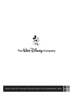 Fiscal Year 2014 Annual Financial Report And Shareholder Letter
