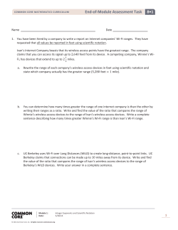 8&bull;1 End-of-Module Assessment Task