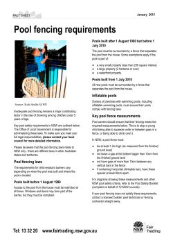 Pool fencing requirements
