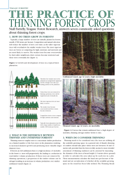 The Practice of Thinning Forest Crops (Teagasc 2012)