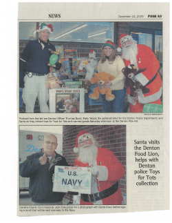Santa visits the Denton Food Uon, helps with Denton police Toys for