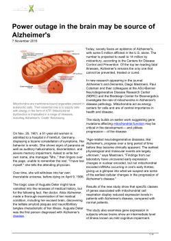 Power outage in the brain may be source of