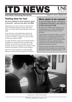 Testing time for text More spam to be canned
