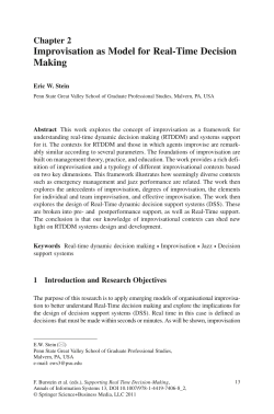 Improvisation as Model for Real-Time Decision Making