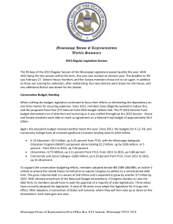 2015 Regular Session Summary