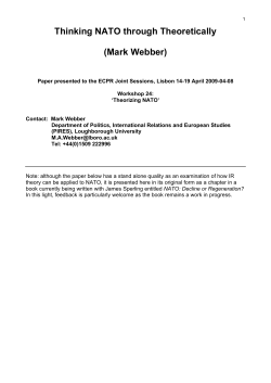 Thinking NATO through Theoretically