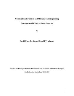 Civilian Praetorianism and Military