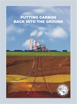 Putting Carbon Back into the Ground