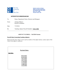 INTEROFFICE MEMORANDUM To