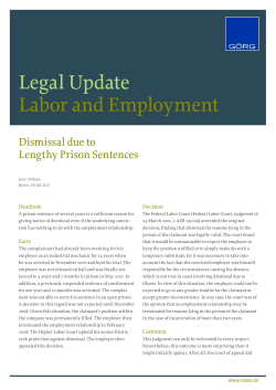 Dismissal due to Lengthy Prison Sentences