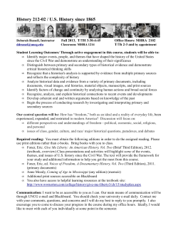 History 212-02 / US History since 1865