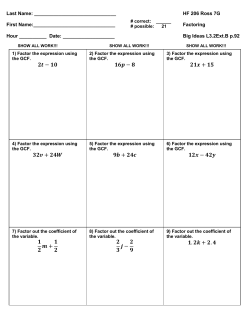 HF 206 Factoring Expressions L3.2ext.B