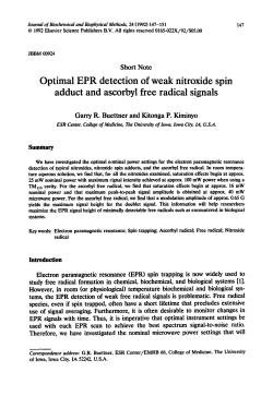 Optimal EPR detection of weak nitroxide spin adduct and ascorbyl
