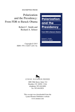 Polarization and the Presidency: From FDR to Barack