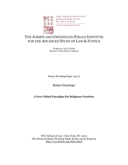 A New Global Paradigm for Religious Freedom