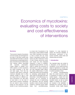 Economics of mycotoxins: evaluating costs to