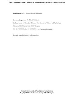 Tobacco nicotine uptake permease regulates the expression of a