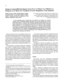 Dosing of Amoxicillin/Clavulanate Given Every 12 Hours Is as