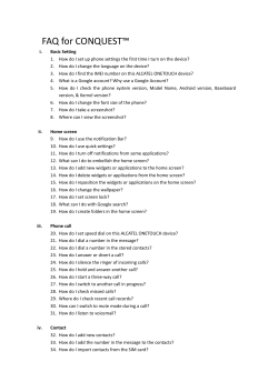 FAQ for CONQUEST&trade;