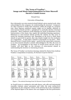 Icons of Vesalius - British Postgraduate Musicology